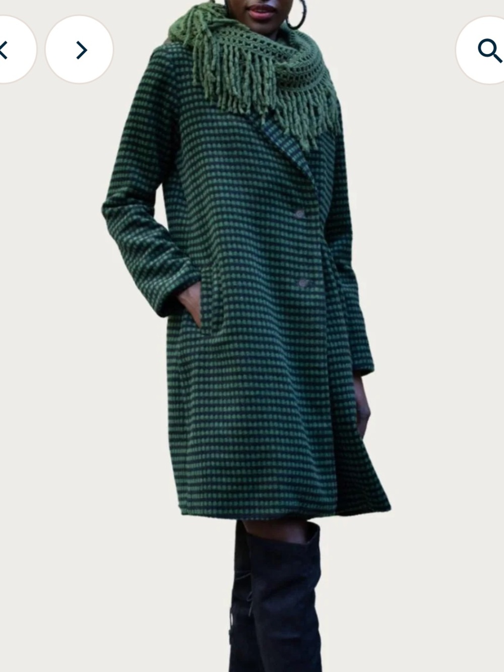 Eva Franco Chester Checked Double-breasted coat